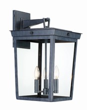Crystorama BEL-A8063-GE - Belmont 3 Light Graphite Outdoor Wall Mount