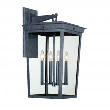 Crystorama BEL-A8064-GE - Belmont 4 Light Graphite Outdoor Sconce