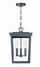 Crystorama BEL-A8065-GE - Belmont 3 Light Graphite Outdoor Pendant