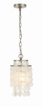 Crystorama BRI-3000-SA - Brielle 1 Light Antique Silver Mini Chandelier