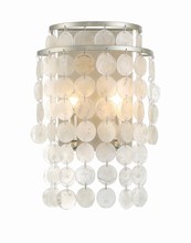 Crystorama BRI-3002-SA - Brielle 2 Light Antique Silver Wall Mount