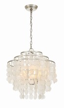 Crystorama BRI-3008-SA - Brielle 4 Light Antique Silver Chandelier