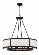 Crystorama BRY-8008-BF - Bryant 8 Light Black Forged Chandelier