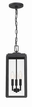 Crystorama BYR-80105-MK - Byron 3 Light Matte Black Outdoor Pendant
