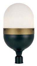 Crystorama CAP-8509-MK-TG - Brian Patrick Flynn for Crystorama Capsule 3 Light Matte Black + Textured Gold Outdoor Lantern Post