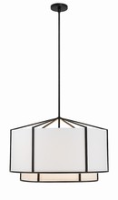 Crystorama CAR-9209-BK - Carlyn 6 Light Black Chandelier