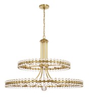 Crystorama CLO-8890-AG - Clover 24 Light Aged Brass Two-tier Chandelier