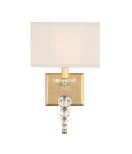 Crystorama CLO-8892-AG - Clover 1 Light Aged Brass Wall Mount