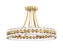 Crystorama CLO-8894-AG - Clover 4 Light Aged Brass Ceiling Mount