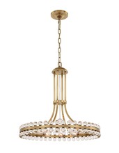 Crystorama CLO-8898-AG - Clover 8 Light Aged Brass Chandelier