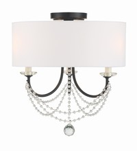 Crystorama DEL-90803-MK_CEILING - Delilah 3 Light Matte Black Ceiling Mount