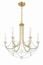 Crystorama DEL-90806-AG - Delilah 6 Light Aged Brass Chandelier