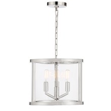 Crystorama DEV-B8003-PN - Libby Langdon for Crystorama Devon 3 Light Polished Nickel Lantern