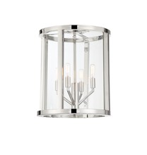 Crystorama DEV-B8004-PN_CEILING - Libby Langdon for Crystorama Devon 4 Light Polished Nickel Ceiling Mount