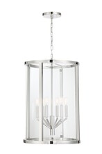 Crystorama DEV-B8006-PN - Libby Langdon for Crystorama Devon 6 Light Polished Nickel Lantern