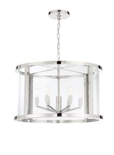 Crystorama DEV-B8066-PN - Libby Langdon for Crystorama Devon 6 Light Polished Nickel Lantern