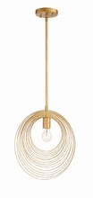 Crystorama DOR-B7701-RG - Doral 1 Light Renaissance Gold Pendant