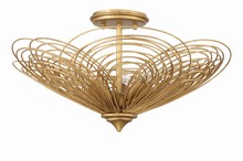 Crystorama DOR-B7703-RG - Doral 3 Light Renaissance Gold Ceiling Mount