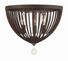 Crystorama DUV-620-FB - Duval 3 Light Forged Bronze Ceiling Mount