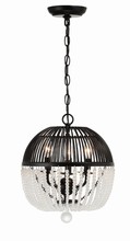 Crystorama DUV-623-MK - Duval 3 Light Matte Black Mini Chandelier