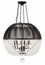 Crystorama DUV-626-MK - Duval 6 Light Matte Black Pendant