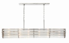 Crystorama ELL-B3007-PN - Libby Langdon for Crystorama Elliot 6 Light Polished Nickel Linear Chandelier