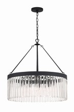 Crystorama EMO-5406-BF - Emory 8 Light Black Forged Chandelier