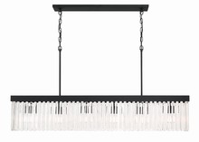 Crystorama EMO-5407-BF - Emory 6 Light Black Forged Linear Chandelier
