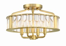 Crystorama FAR-6000-AG - Libby Langdon for Crystorama Farris 4 Light Aged Brass Ceiling Mount
