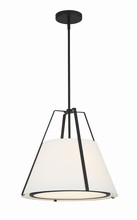 Crystorama FUL-904-BK - Fulton 3 Light Black Pendant