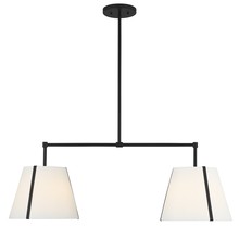 Crystorama FUL-906-BK - Fulton 4 Light Black Linear Chandelier
