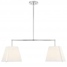 Crystorama FUL-906-PN - Fulton 4 Light Polished Nickel Linear Chandelier
