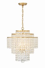 Crystorama GAB-B7304-GA - Gabrielle 4 Light Antique Gold Chandelier