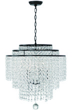 Crystorama GAB-B7305-MK - Gabrielle 6 Light Matte Black Chandelier