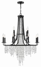 Crystorama GAB-B7312-MK - Gabrielle 12 Light Matte Black Chandelier