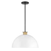 Crystorama GIG-815-BK-AG - Gigi 1 Light Black + Aged Brass Pendant