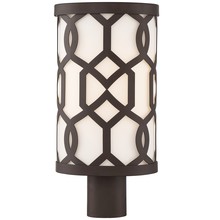 Crystorama JEN-2207-DB - Libby Langdon for Crystorama Jennings 1 Light Dark Bronze Outdoor Lantern Post