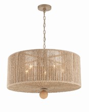 Crystorama JES-B7105-BS - Jessa 5 Light Burnished Silver Pendant