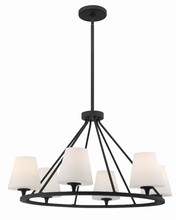 Crystorama KEE-A3006-BF - Keenan 6 Light Black Forged Chandelier