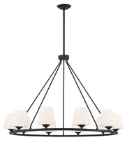 Crystorama KEE-A3009-MK - Keenan 10 Light Matte Black Chandelier
