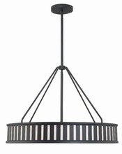 Crystorama KEN-8306-BF - Kendal 6 Light Black Forged Pendant