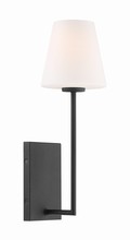 Crystorama LEN-250-OP-BF - Lena 1 Light Black Forged Wall Mount