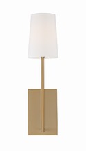 Crystorama LEN-251-VG - Lena 1 Light Vibrant Gold Wall Mount
