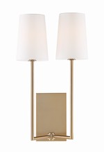 Crystorama LEN-252-VG - Lena 2 Light Vibrant Gold Wall Mount