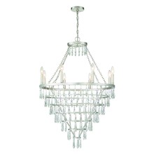 Crystorama LUC-A9068-SA - Lucille 8 Light Antique Silver Chandelier