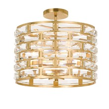 Crystorama MER-4865-GA_CEILING - Meridian 5 Light Antique Gold Ceiling Mount