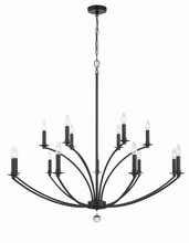 Crystorama MIL-8015-BK - Mila 15 Light Black Chandelier