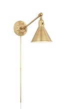 Crystorama MOR-8800-AG - Morgan 1 Light Aged Brass Wall Mount