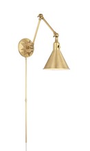 Crystorama MOR-8801-AG - Morgan 1 Light Aged Brass Wall Mount