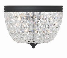 Crystorama NOL-312-BF-CL-MWP - Nola 2 Light Black Forged Ceiling Mount